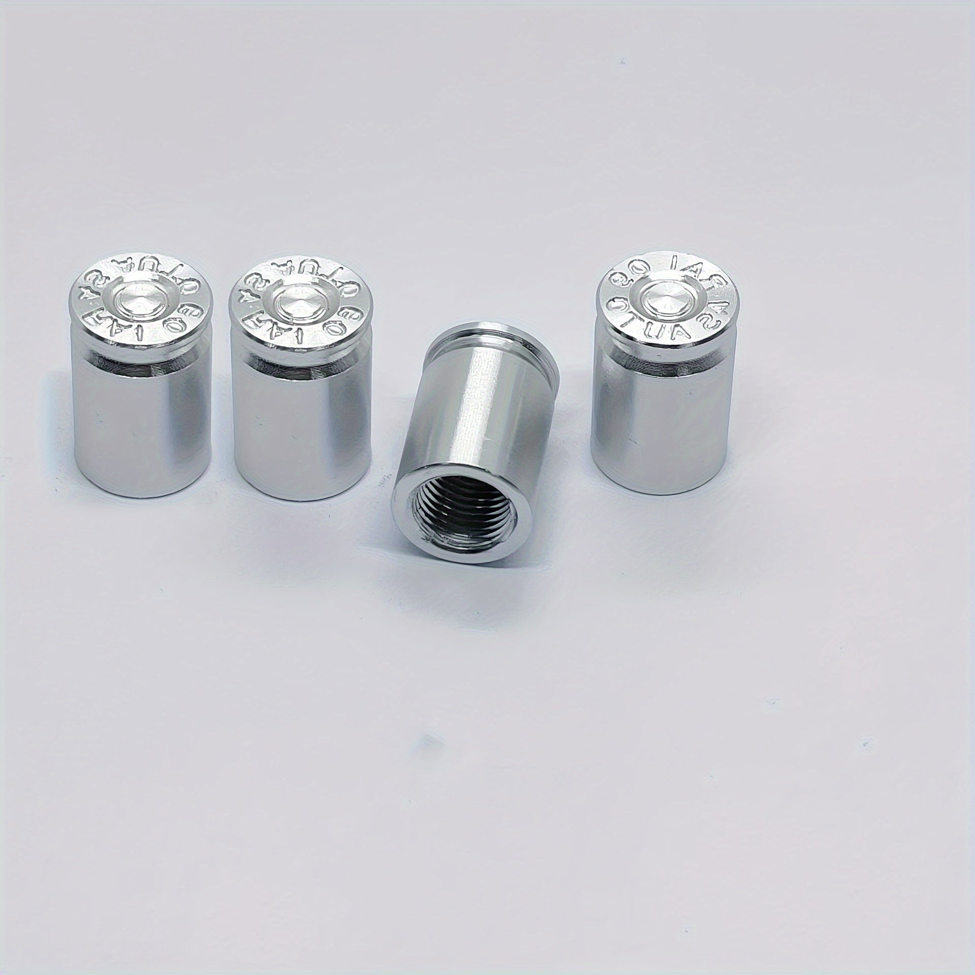 Universal Valve Cap Set for Cars Metal Tire Valve Covers Black 4 Pack