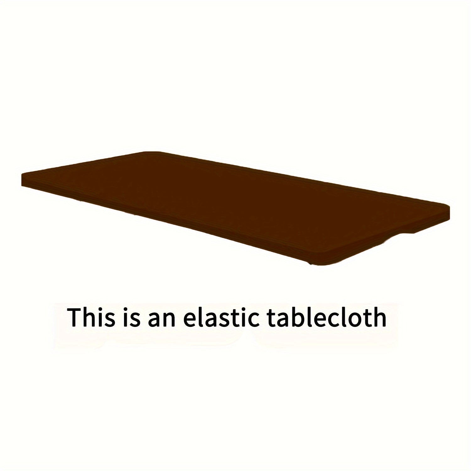 Rectangular Polyester Tablecloth with Elastic Edges for Outdoor Events and Parties
