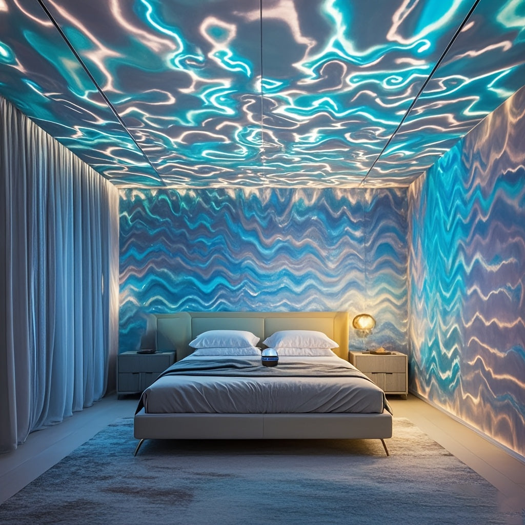 Water Ripple Projector Indoor LED Wave Effect Toy Gift for Ages 14 and Up