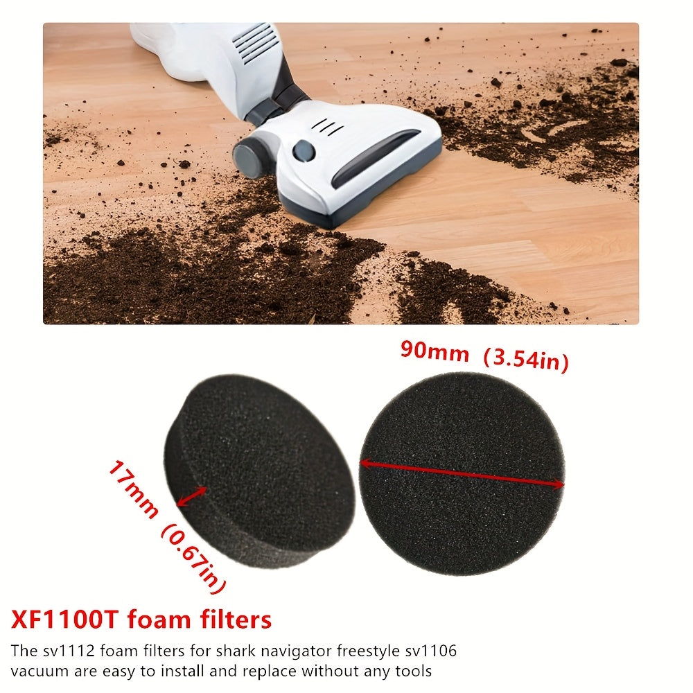 Shark Navigator uchun 4 ta ko'pik filtrlar to'plami, SV1106, SV1107, SV1100, SV1112 modellari bilan mos keladi, Qism #XF1100T o'rnini bosadi, Plastikdan tayyorlangan, Changyutgich modellari bilan mos keladi
