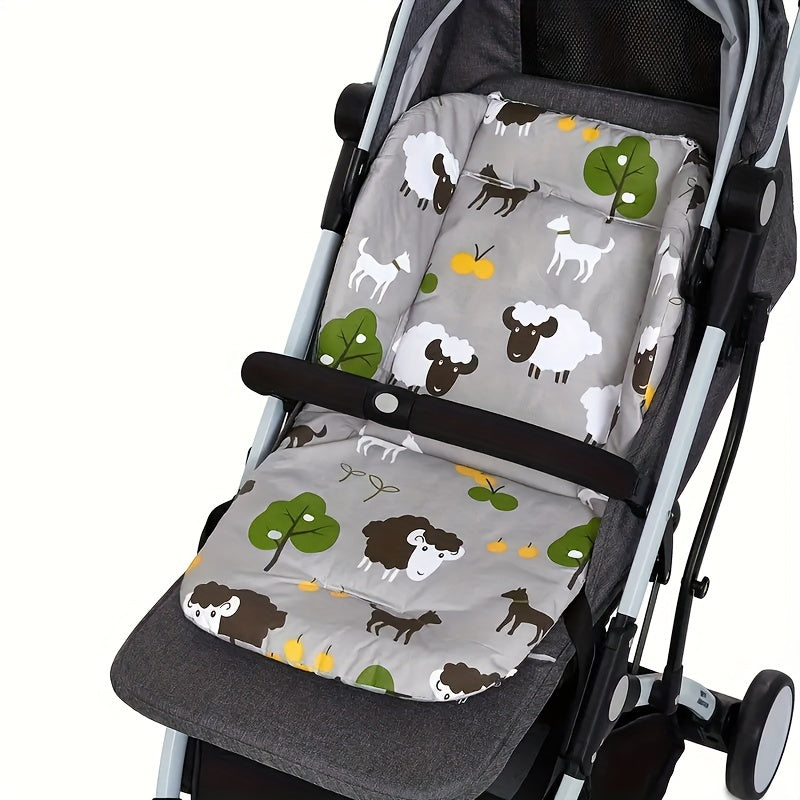 Soft Cotton Baby Stroller Seat Pad with Cute Cartoon Patterns for High Chair and Seat