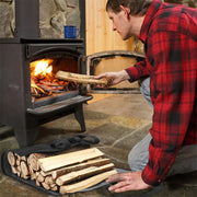 Waxed Canvas Firewood Carrier Bag 94cm with Handles and Straps for Indoor Camping