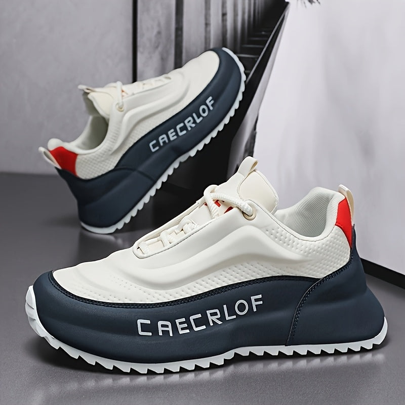 Мужские кожаные кроссовки с противоскользящей подошвой для отдыха и спорта