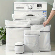 Fabric Mesh Laundry Bags Set with Zipper Closure for Delicates and Travel