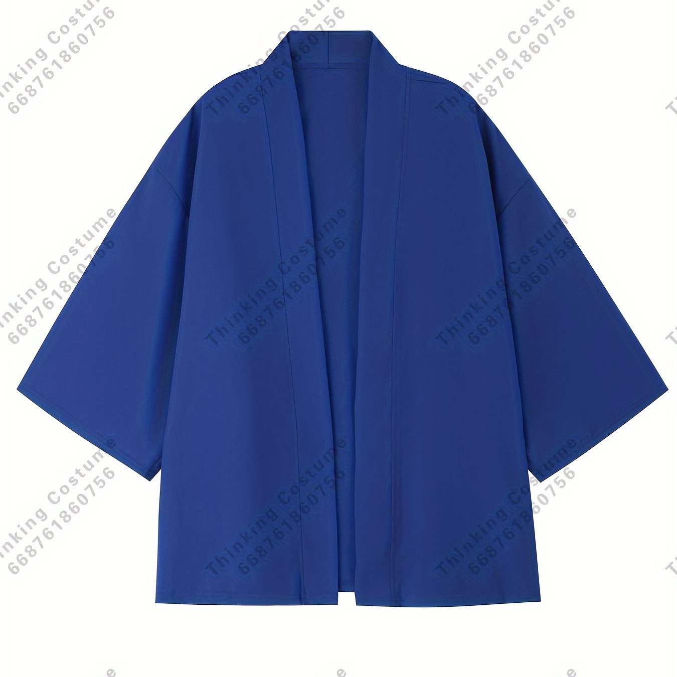 Yengil poliester yapon kimonosi kardigani erkaklar uchun mustahkam xantal sariq rangda, yarim yenglari va ochiq old qismi bilan. Yozgi tasodifiy kiyim uchun mos, yetuk estetikaga ega. O'z ichiga oladi