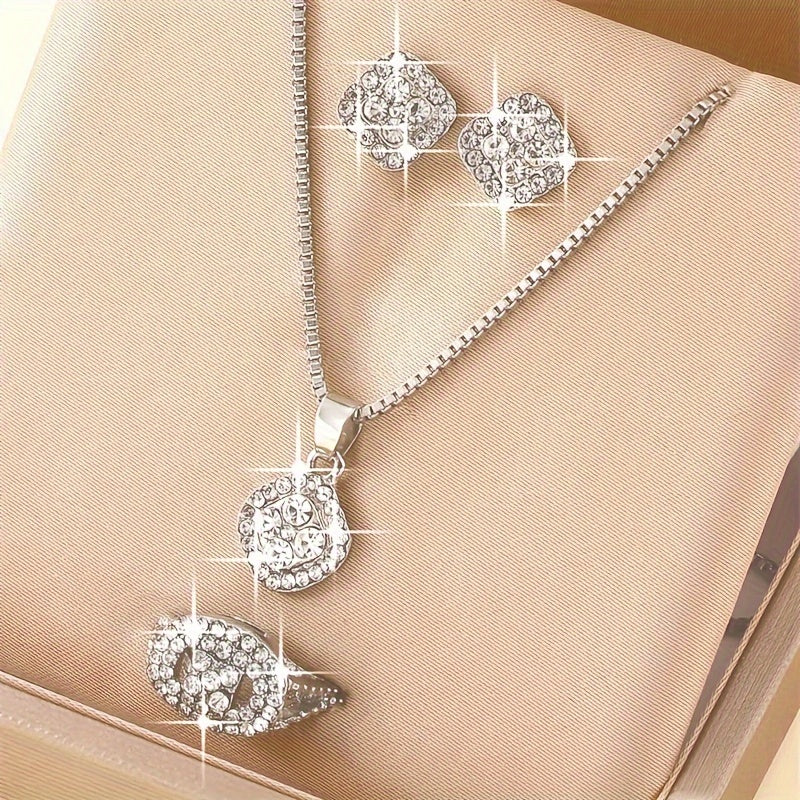 Men's Alloy Vintage Jewelry Set Necklace Earrings Ring