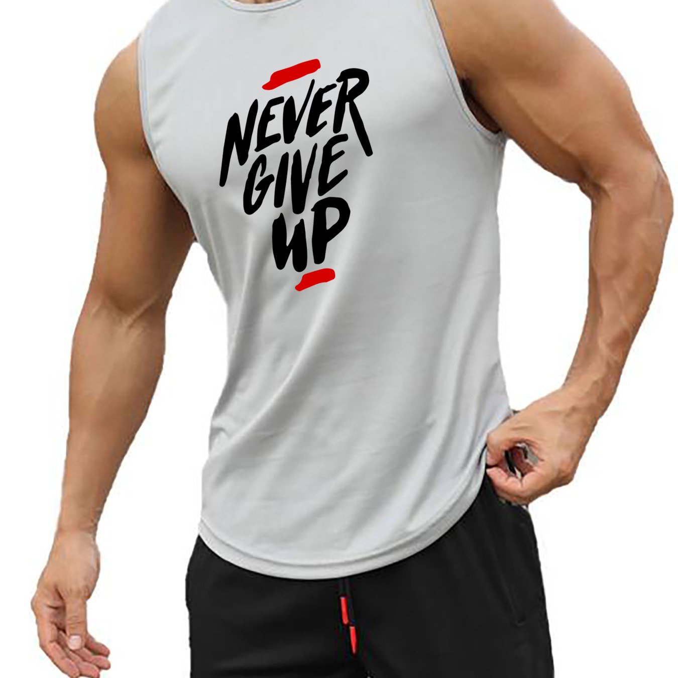 Men's Summer Muscle Tank Top Breathable Sweat-Wicking Quick-Dry Sleeveless Gym Basketball
