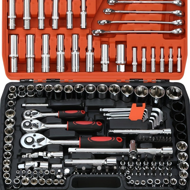 High Carbon Steel Auto Repair Tool Kit 6pcs Portable Ratchet Wrench Set