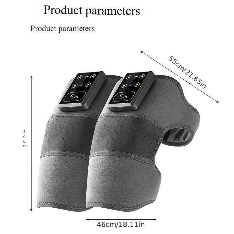 Almohadilla de masaje eléctrica con calor de moxibresión y intensidad ajustable para hombro, codo y rodilla