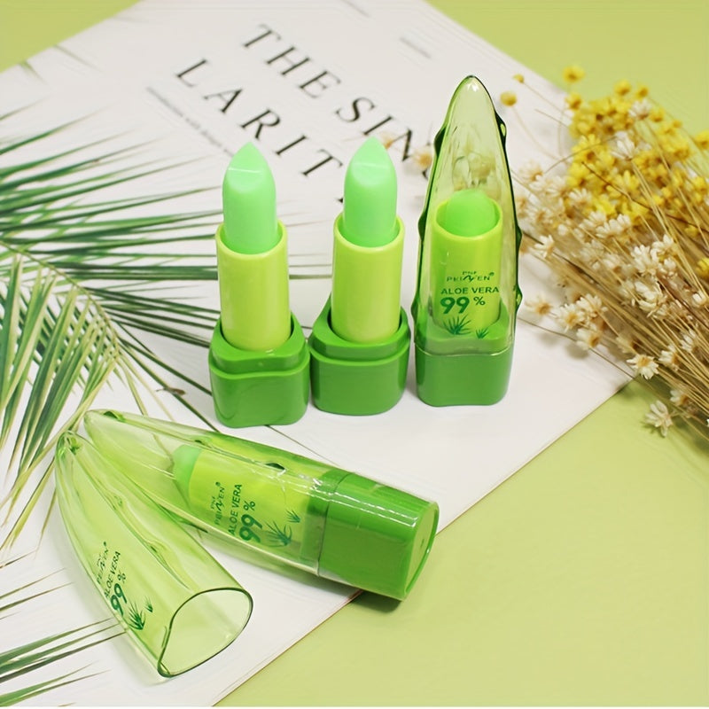 Unisex Aloe Vera Color-Changing Lip Tint Waterproof Moisturizing Lipstick