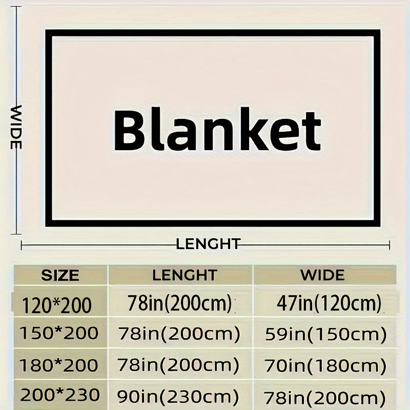 Flannel Bed Blanket with Flower Print Cozy Quilted Throw Machine Washable Polyester Suitable for Sofa Bed Office Travel