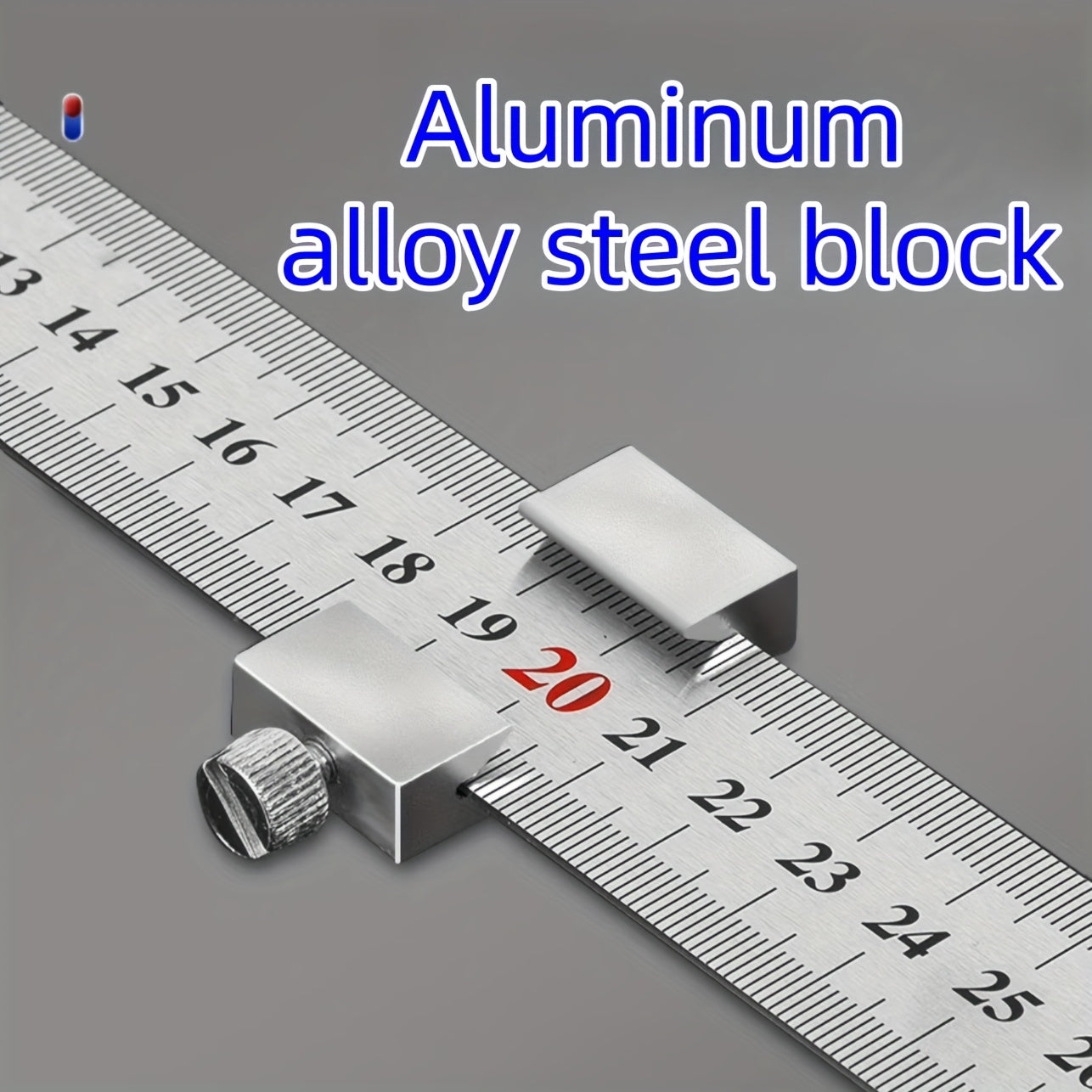 3Pcs Aluminum 15.7-Inch Precision Positioning Rulers Measuring Tools