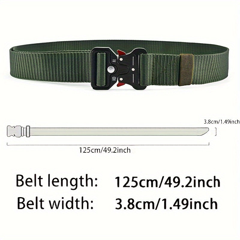 Unisex Canvas Belt Adjustable Tactical Belt for Outdoor, Casual, Everyday Wear