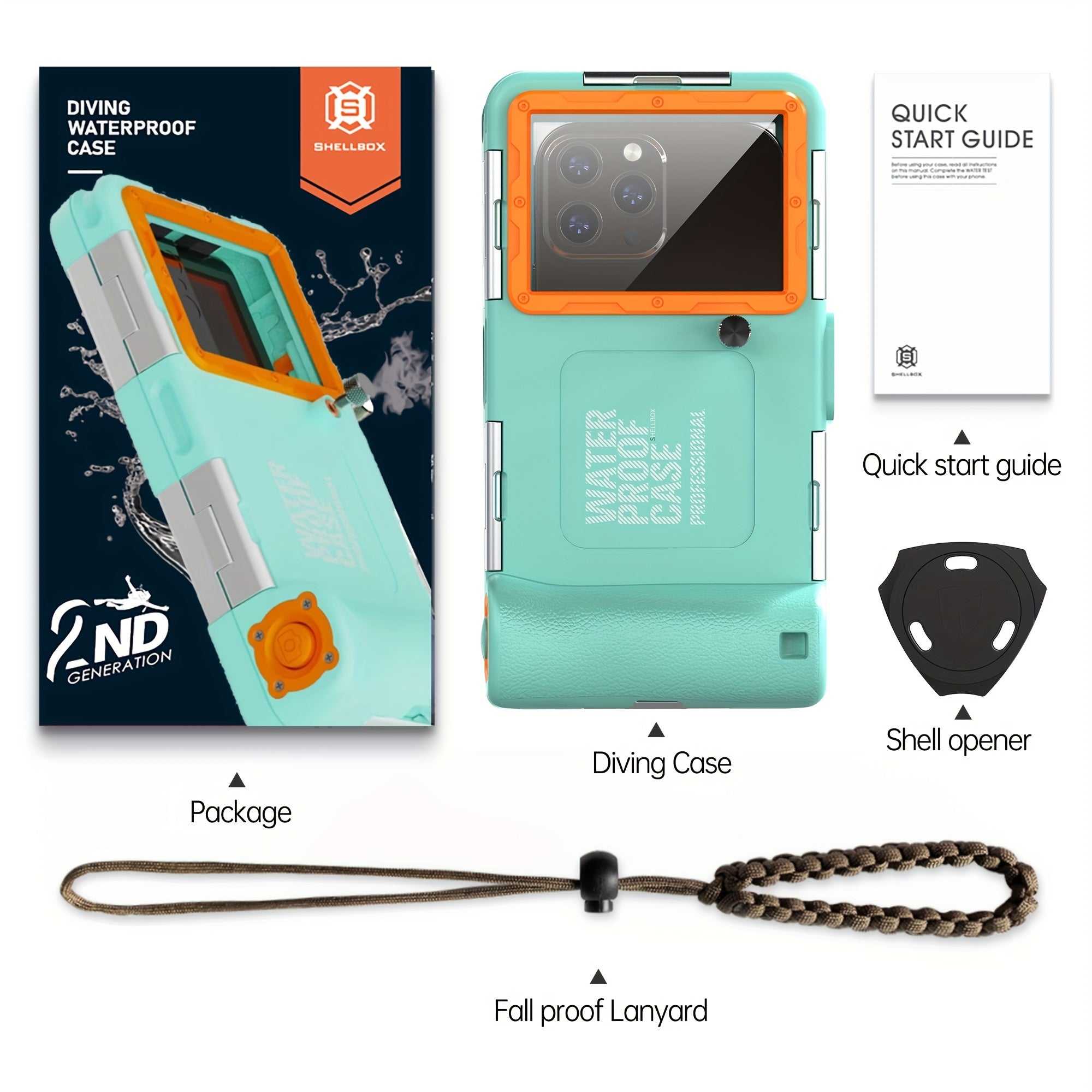 Waterproof Phone Case for Underwater Photography Diving Up to 15m 50ft Durable with Lanyard