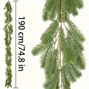 Artificial Pine Garland for Holiday Decor Flexible Unlit DIY Christmas Wreaths