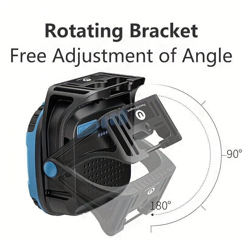 Rechargeable LED Work Light Shark Shape with Magnetic Base and Multi-Color Illumination