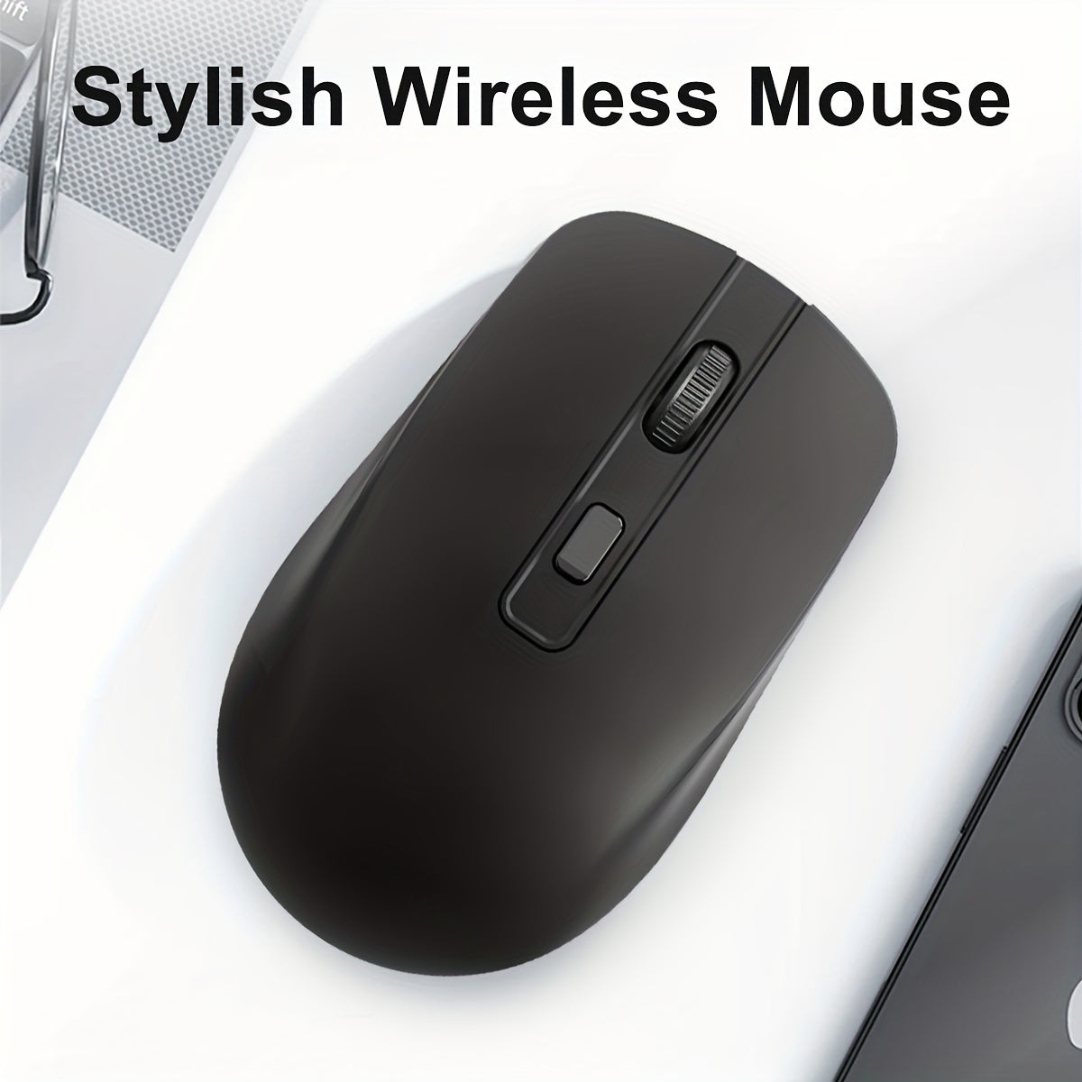 Wireless Optical Mouse with 4D Button Ambidextrous Plastic Design for Laptops and Desktops