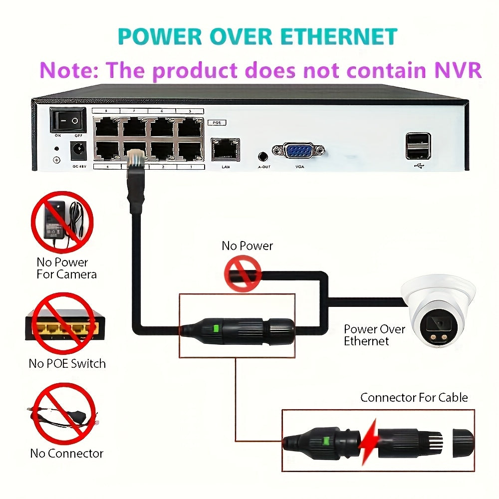 4MP 2K Outdoor PoE Security Camera with Night Vision Human Detection Wide-Angle Lens