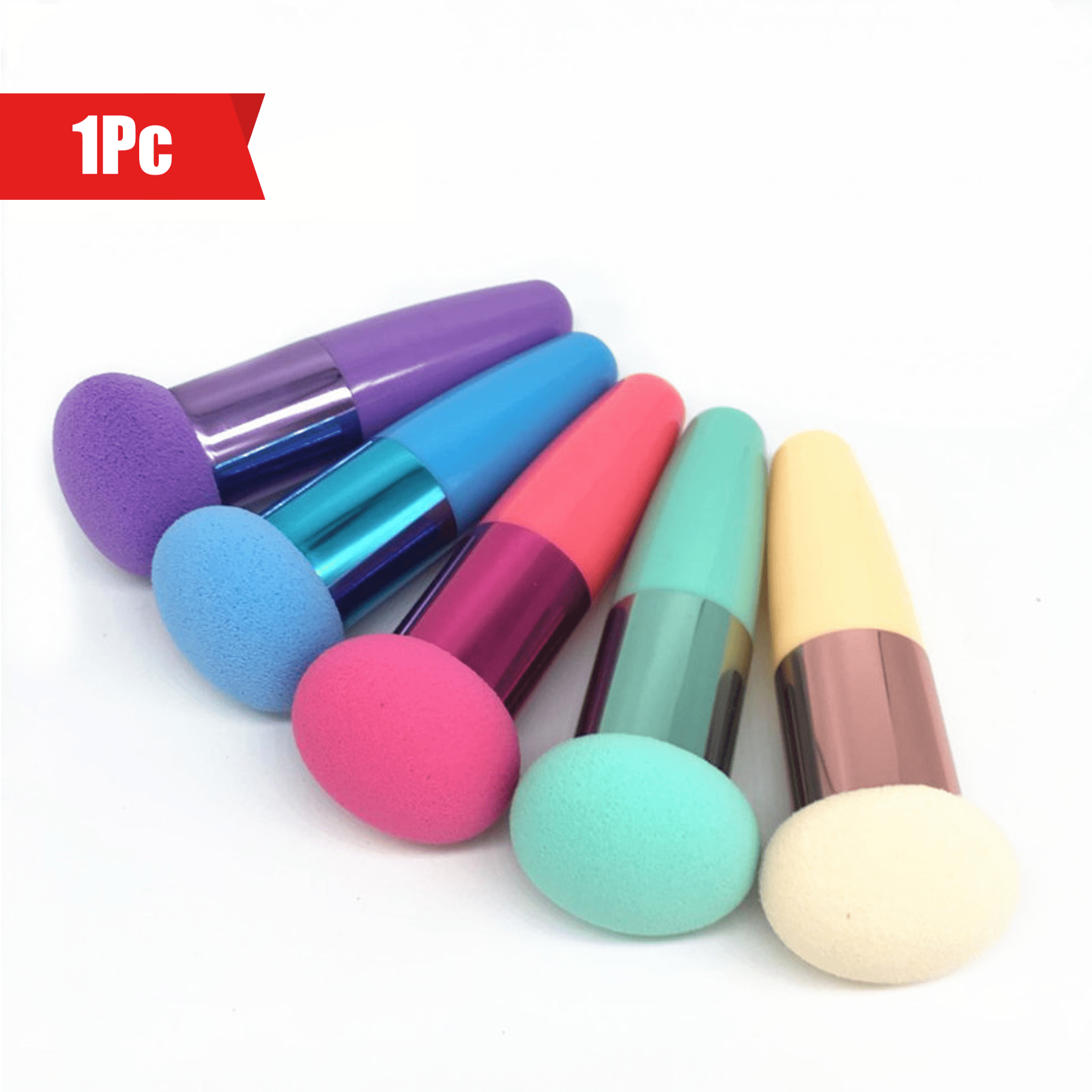 Uniseks makiyaj choʻpi bilan tutqichli goʻshtli goʻshtli qoʻllanma Beauty Blender Mushroom