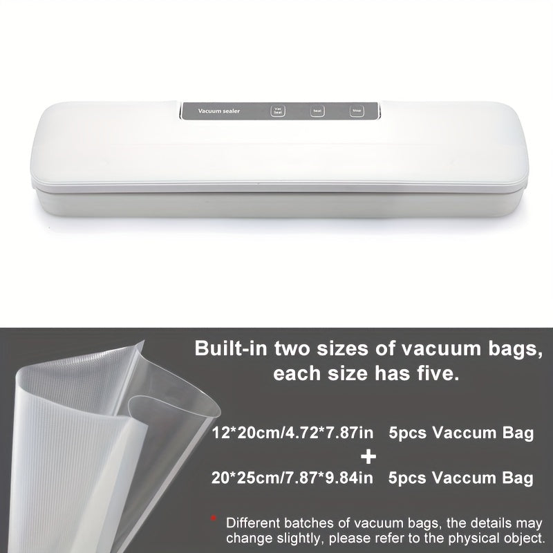 Sellador de vacío automático para el hogar y máquina portátil de frescura para la cocina 10 bolsas