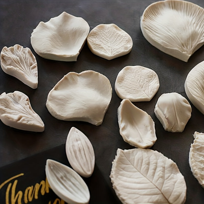 Fondant shokolad gullari va tort bezaklari uchun 3D silikondan tayyorlangan pishirish qolip