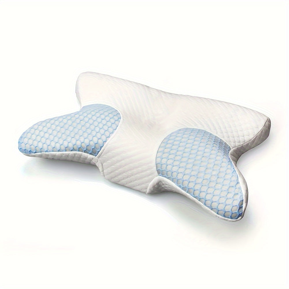 Memory Foam Pillow for Side Back and Stomach Sleepers Butterfly Shape Support
