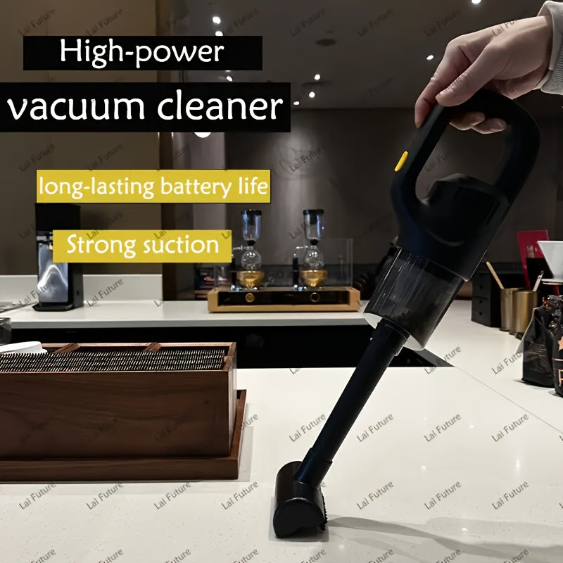 Wireless Handheld Vacuum Cleaner with High-Suction Cyclone, USB Rechargeable, for Home Car Office