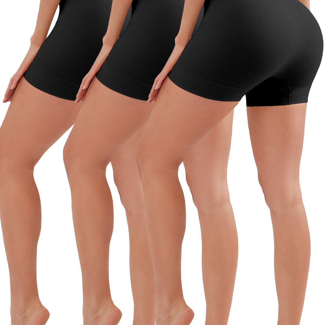 Women Seamless Shaping Shorts Tummy Control High Waist Slimming Underwear 3 Pack