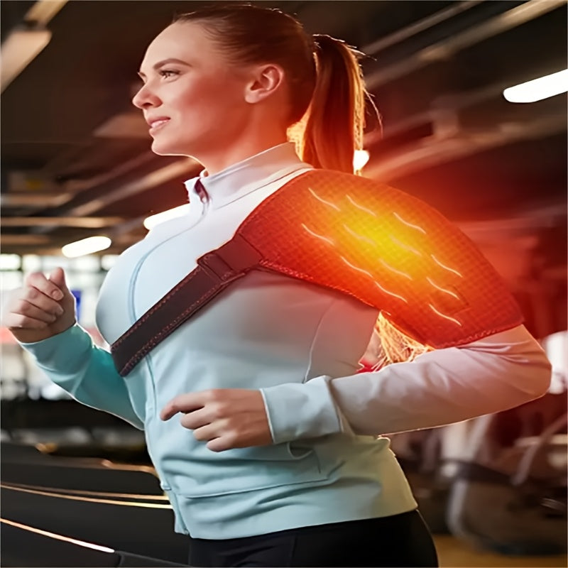 Electric Heating Pad USB Portable with 3-Temperature Control Adjustable Strap Black Gray