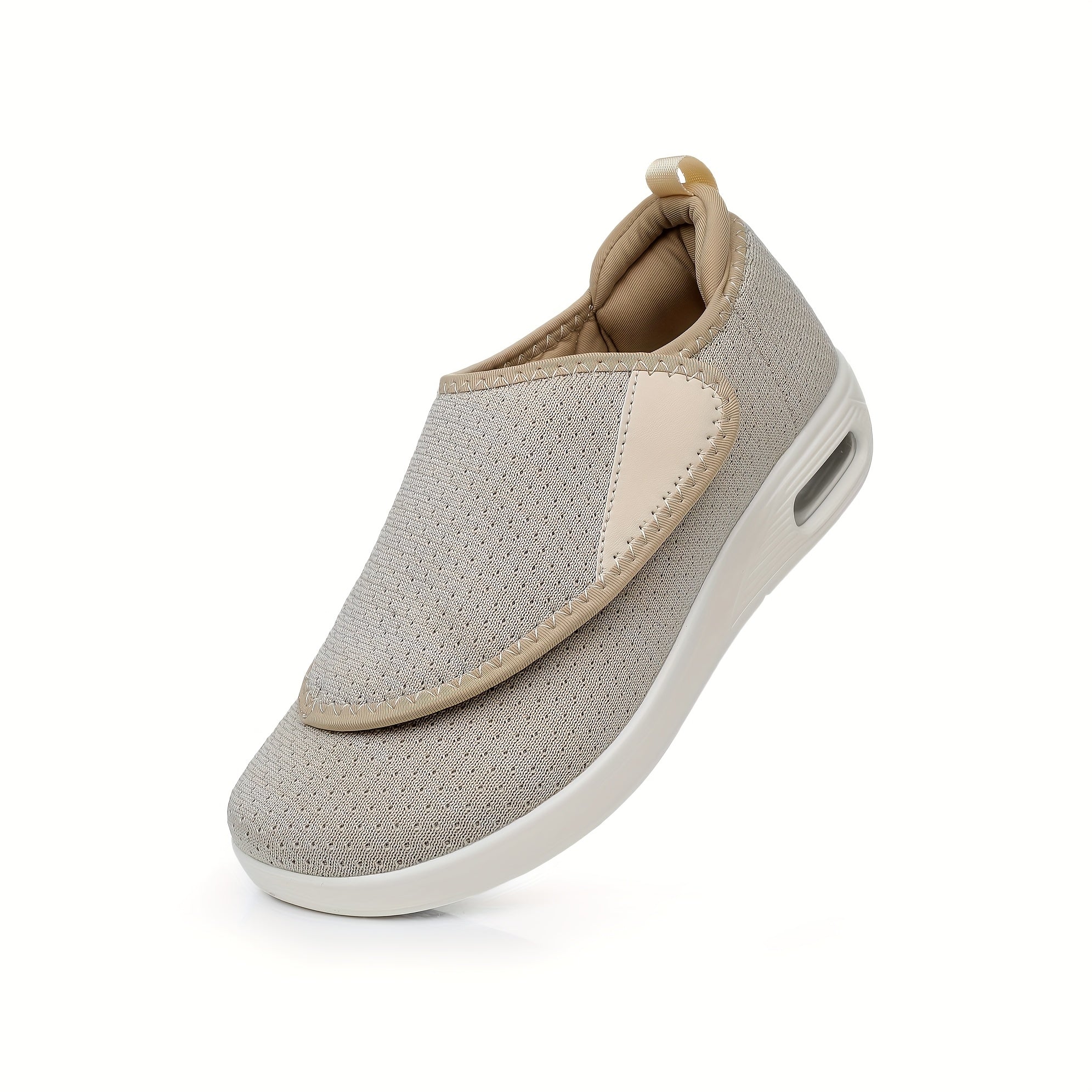 Women's Lightweight Adjustable Strap Walking Shoes Breathable Fabric Shock-Absorbing Outsole