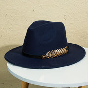 Men's Wide-Brimmed Solid Color Hat Sun Protection Fashion Accessory