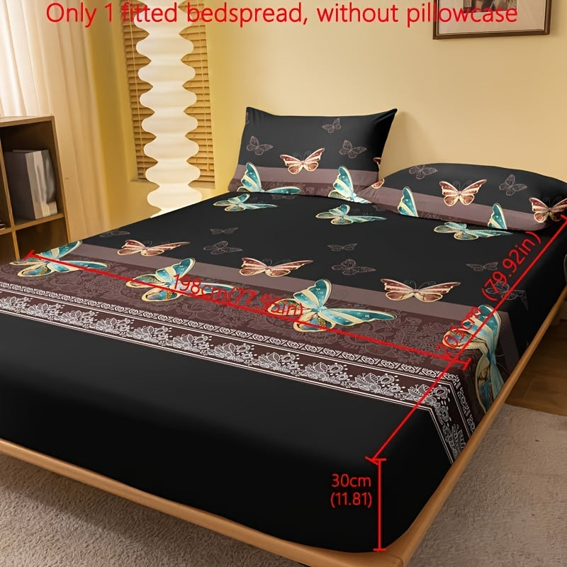 Floral Print Fitted Sheet Soft Comfortable Bedding Deep Pocket Mattress Protector