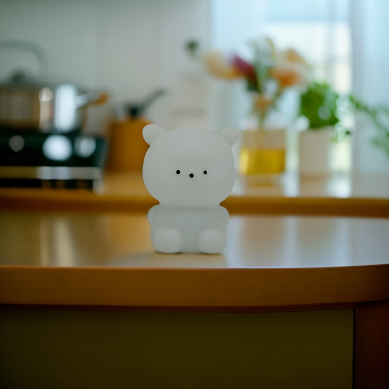 Luz nocturna LED en forma de oso alimentada por batería con control de palanca Juegos pequeños y grandes