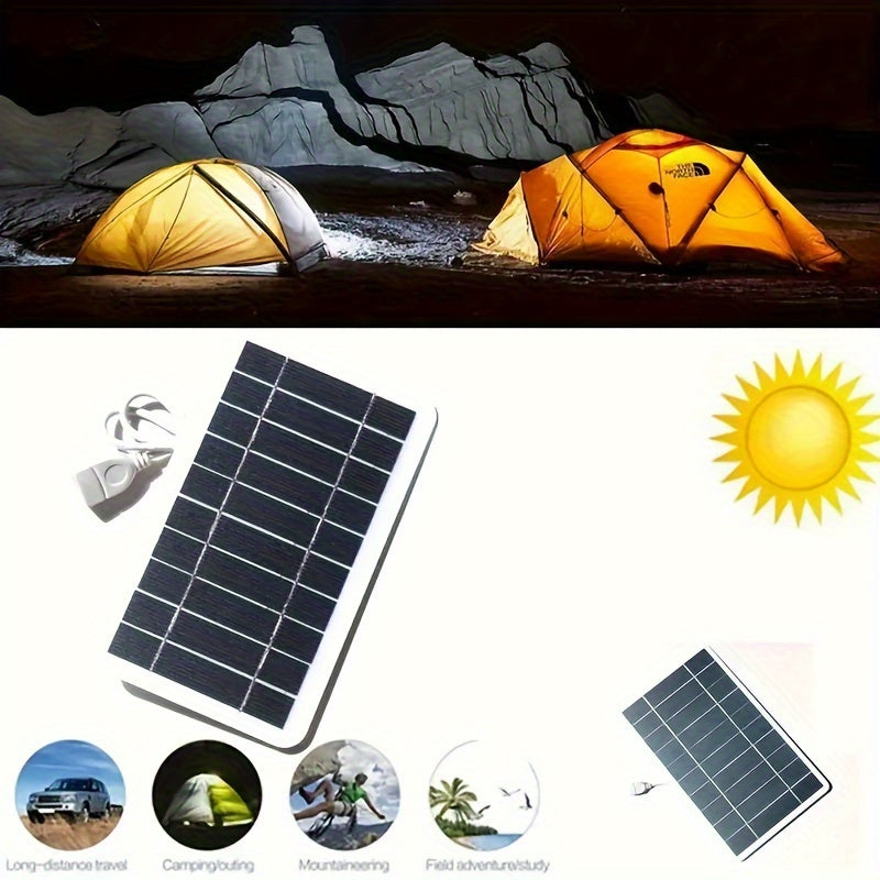 Portable Outdoor Solar USB Charger for Phones, Flashlights, Fans Camping Travel