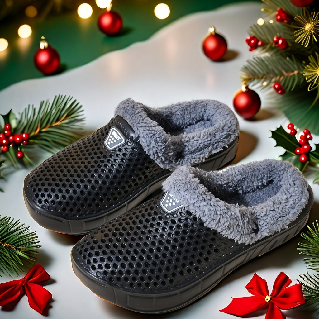 Women's Men's Winter EVA Indoor Outdoor Slippers with Plush Fleece