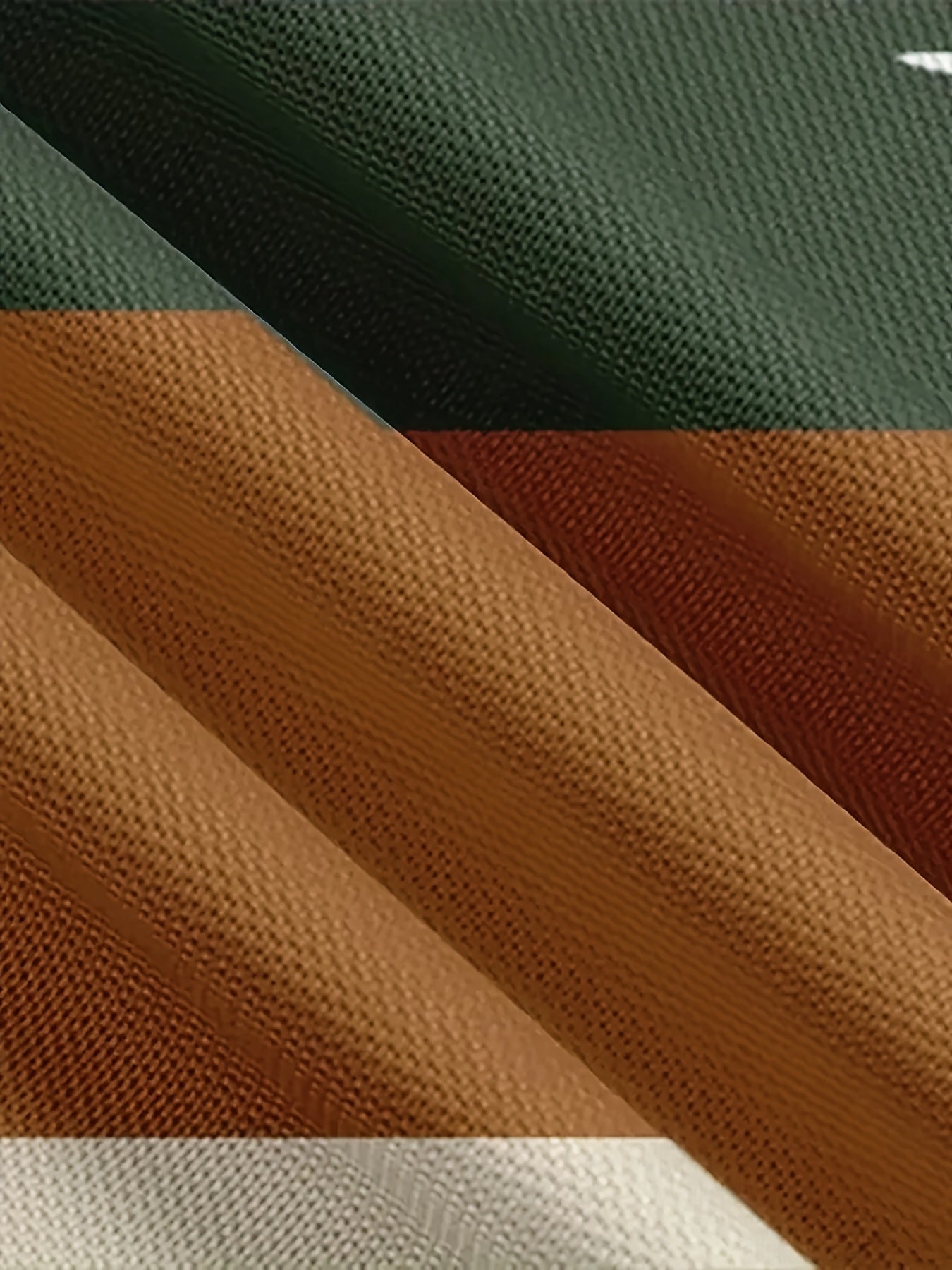 Erkaklar uchun geometrik chiziqli printli krujka yoqasi t-shirt, nafas oladigan polyester to'qima matosidan tayyorlangan, bahor/yoz ko'cha modasi uchun mos.