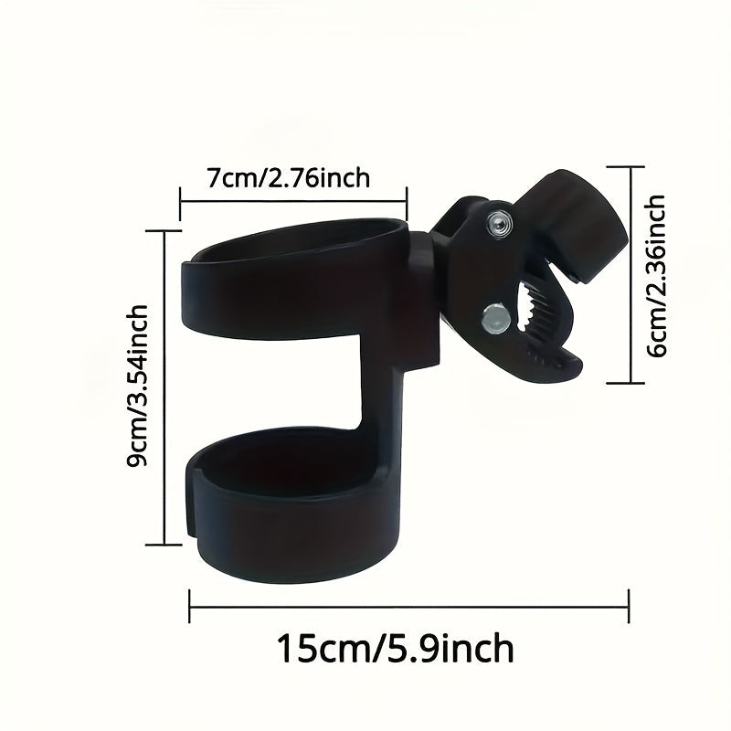 360° Rotatable Cup Holder for Stroller Bike Walker Wheelchair Durable PP Material