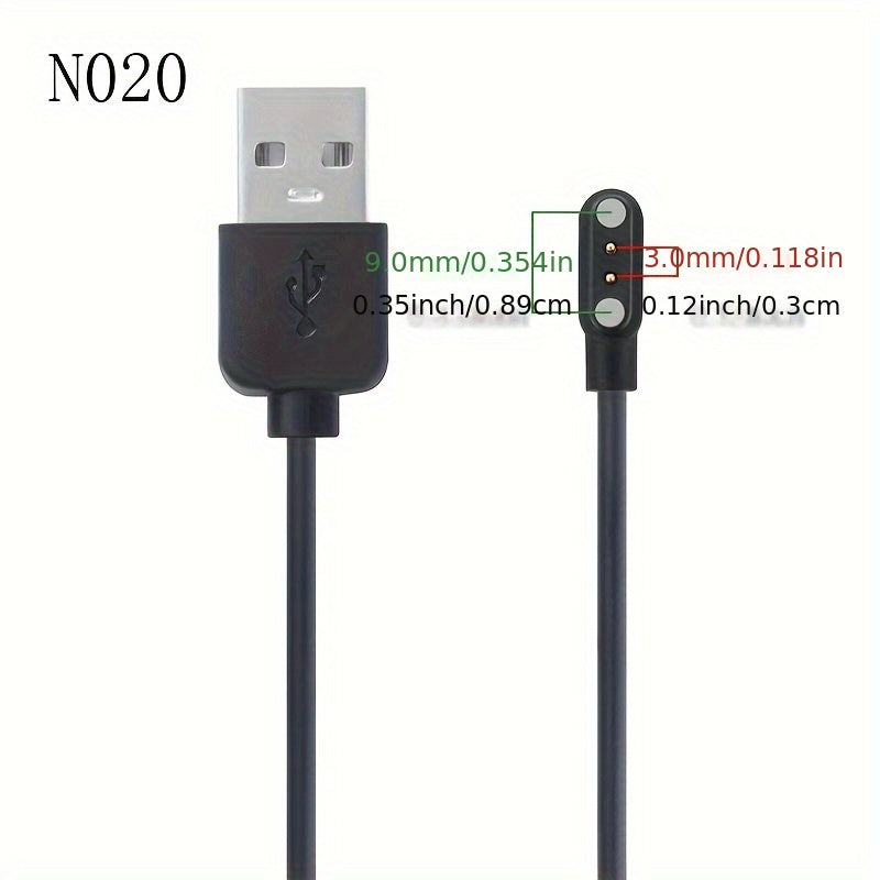 2024 Smart Watch Magnetic Charging Cable for 2-Pin and 4-Pin Devices