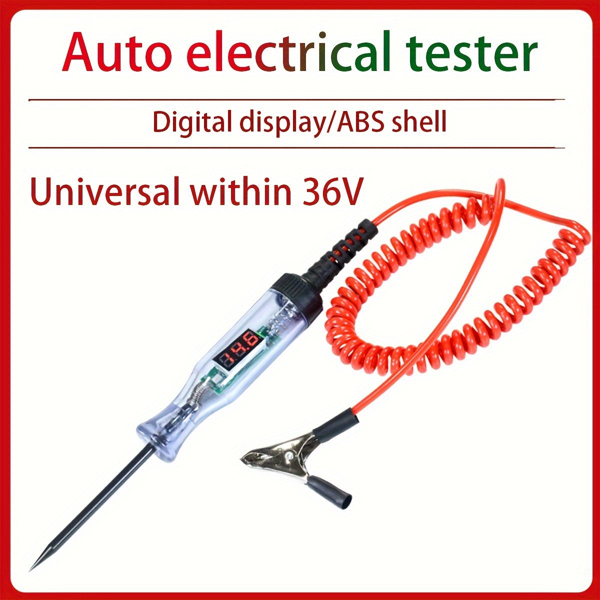 Yoqilg'i va Uzun Probel bilan Avtomobil Raqamli Sirkulyatsiya Testeri Pen