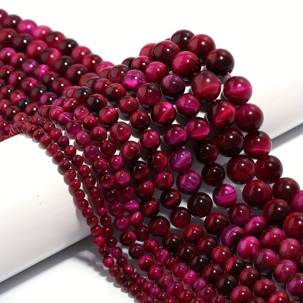 Natural Rose Red Tiger's Eye Beads for Jewelry Making 4-12mm