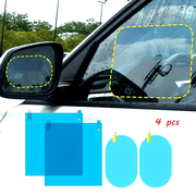 4pcs películas para espejo retrovisor de coche anti-lluvia, anti-niebla, impermeables, transparentes, accesorios de PET