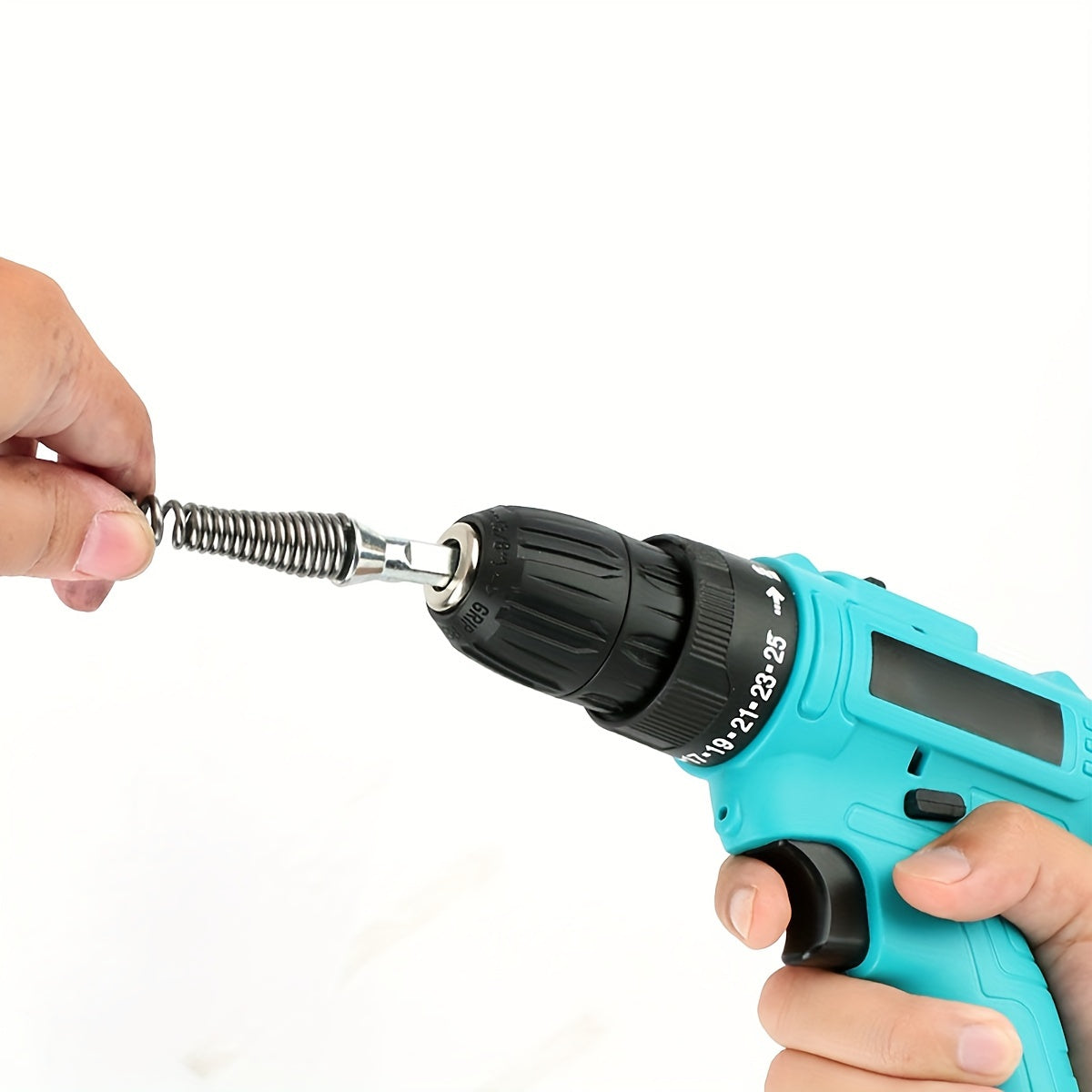 Extendable Electric Drain Auger for Clogs in Toilets and Drains Durable Metal Residential Commercial