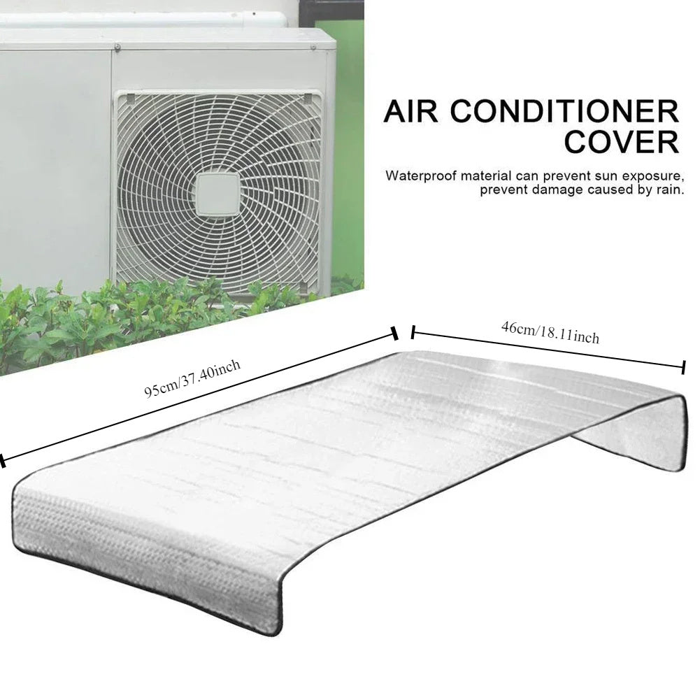 Weatherproof Outdoor Air Conditioner Cover with Cleaning Tools for Sun Rain Dust Snow