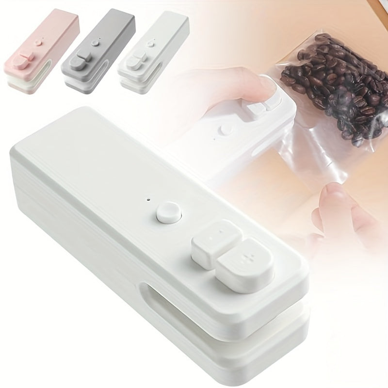 Mini oziq-ovqat yopishtiruvchi va kesuvchi 2-in-1 qayta zaryadlanadigan vakuum yopishtiruvchi snack sumkalar uchun