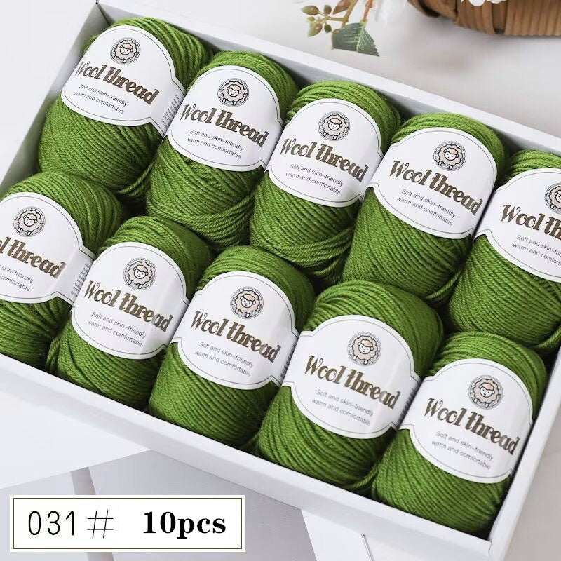 10pcs Australian Wool Yarn 500g Soft Warm Knitting for Sweaters Coats Scarves
