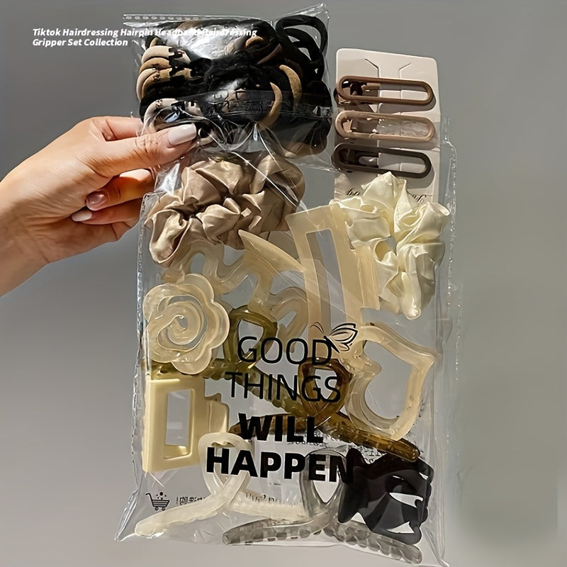 Hair Accessory Collection 65/52/75 Pieces Claw Clips Scrunchies and More for Stylish Looks