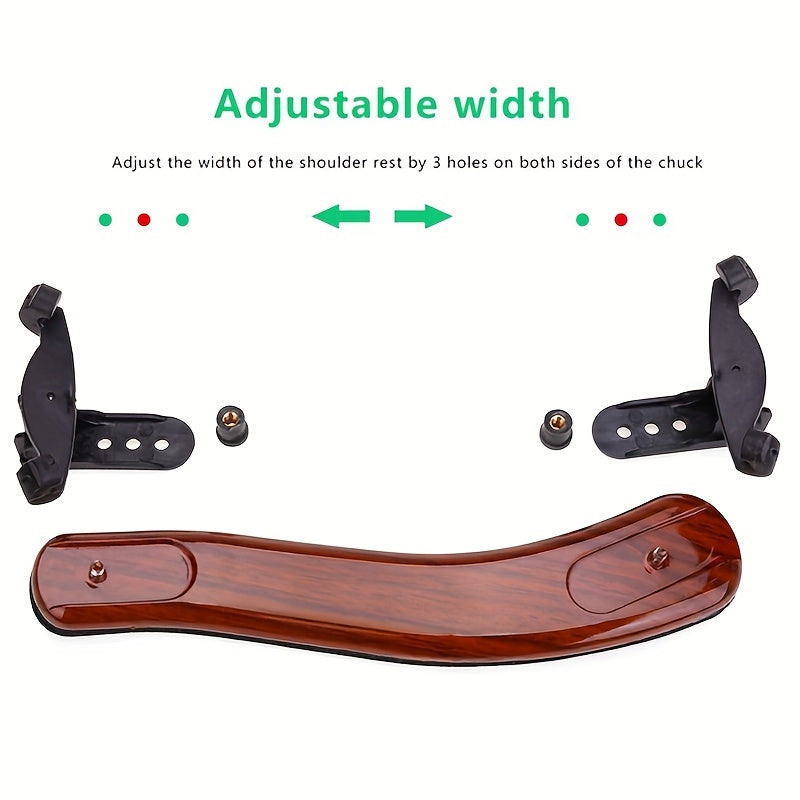 Maple Wood Violin Shoulder Rest Adjustable Padding for Students and Professionals