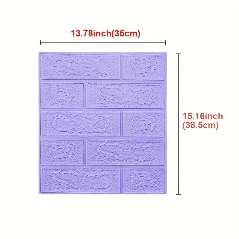 3D Wall Tile Stickers Waterproof Self-Adhesive Decorative Collision Prevention Ceiling Protection