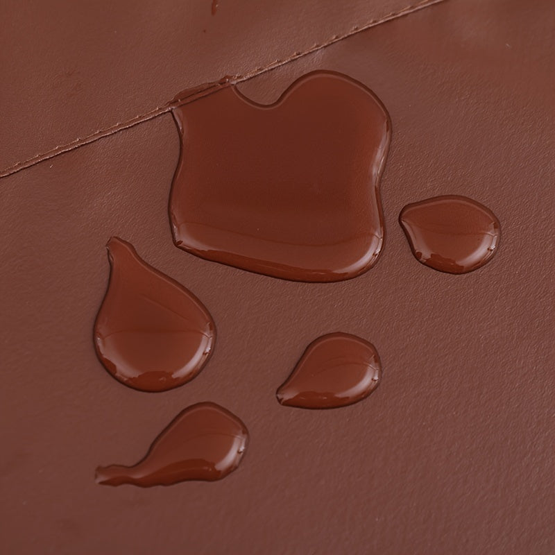 Imitation Leather Apron for Adults with Pockets Adjustable Straps Solid Color for Chefs Waiters Barbecuers Hairdressers