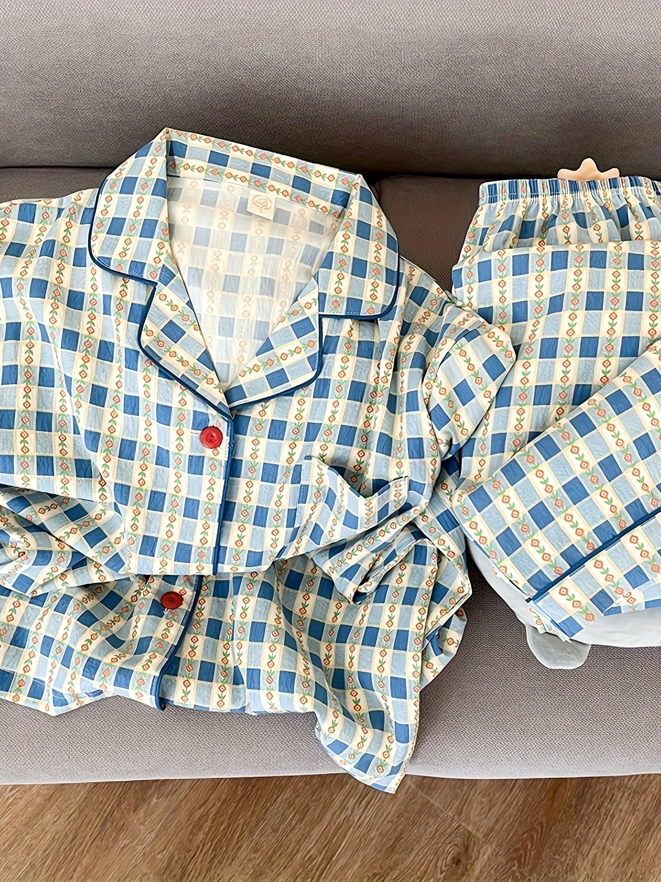 Women's Plus Size Pajama Set Long Sleeve Long Pants Casual Comfortable